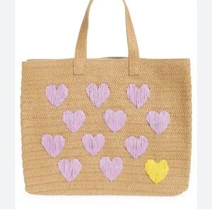BTB Los Angeles Tote with Lavender and Yellow Heart Accents